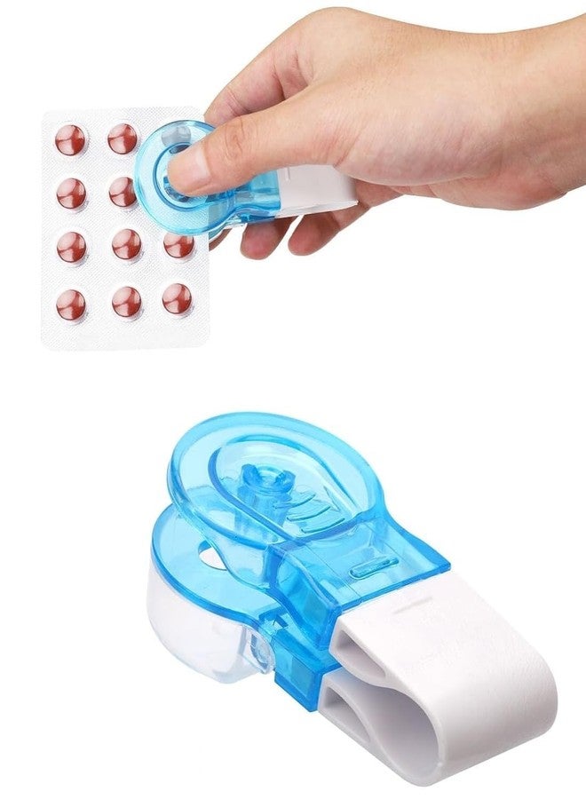 ZURITY Pill Taker Remover | Pill Punch Tool With Container | Portable Popper Pill Pack Opener | Pill Table Squeezer | Medication Dispenser Storage Box For Home/Travel (Pack of 1,Multicolor) - Image 2